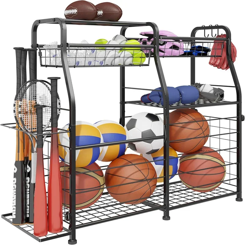 2026 Ball Storage Rack Garage  - Sports Equipment Organizer Rack ulasan dan harga