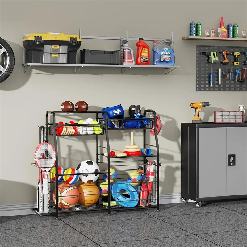 2026 Ball Storage Rack Garage  - Sports Equipment Organizer Rack ulasan dan harga